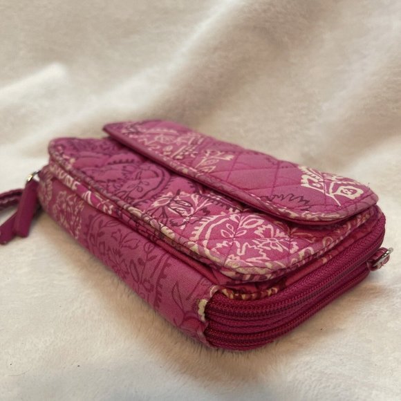 Vera Bradley Wallet Wristlet Pink Paisley - Picture 10 of 12